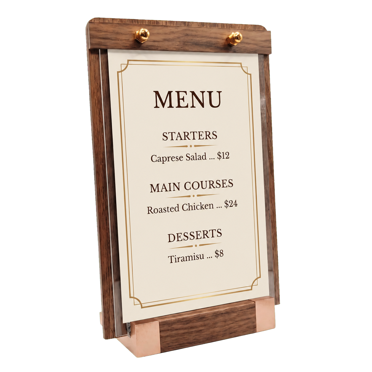 Classy Sign Holder · 8.5 × 11 Vertical