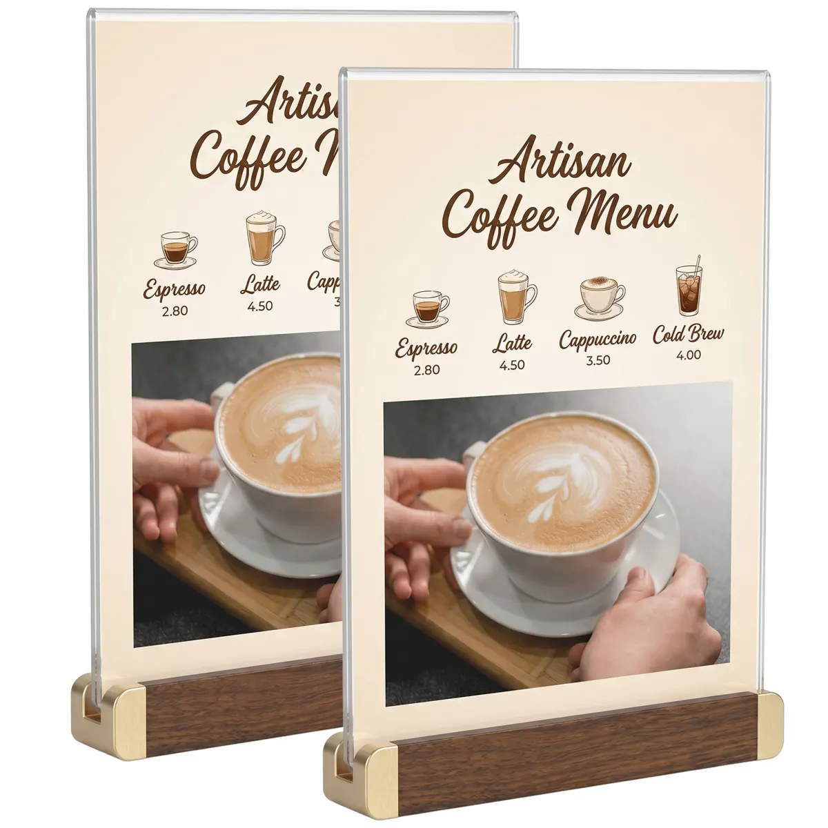 Vertical L-Shaped Acrylic Sign Holder · 2 Pack